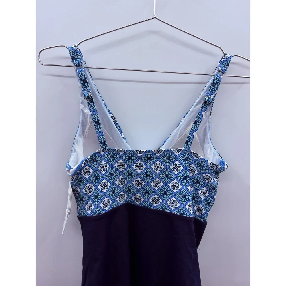 Swim Solutions Womens Size 10 Surplice Tummy-Control One-Piece Swimsuit $86 046 - Picture 7 of 10